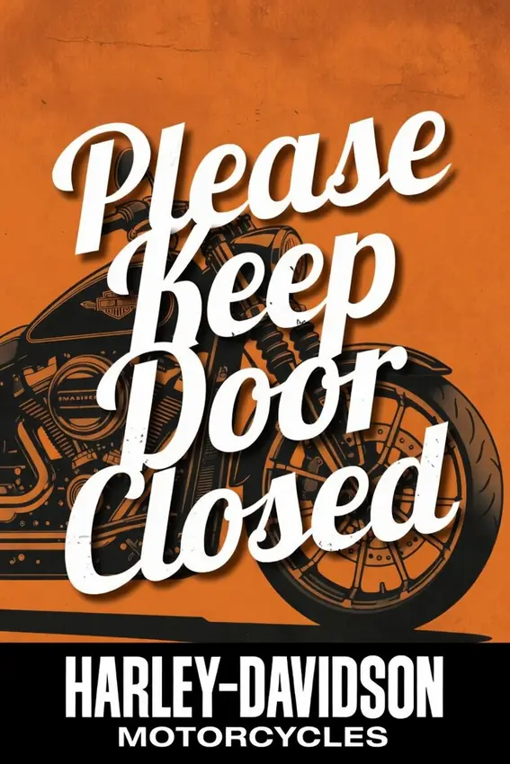 Door Sign, printed sign designed in house by Secret Squirrel Ent. Group