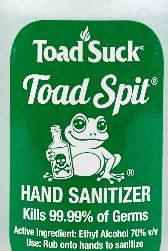 Sanitizer Label, product label designed in house by Secret Squirrel Ent. Group