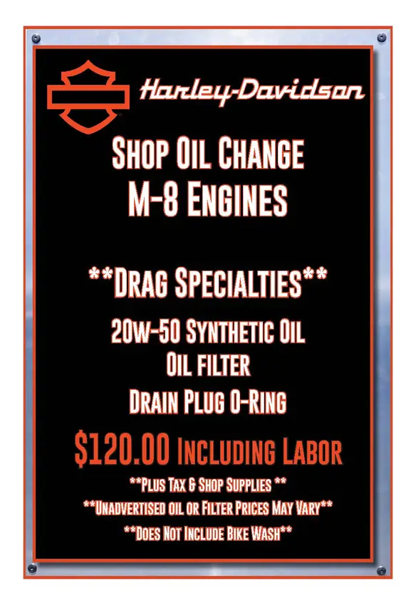 Service Special, M-8, printed sign designed in house by Secret Squirrel Ent. Group