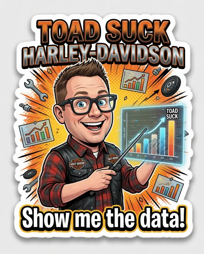 Show Me The Data Character, sticker designed in house by Secret Squirrel Ent. Group