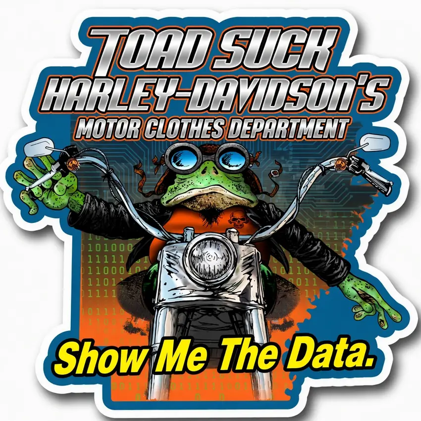 Show Me The Data Mascot, sticker designed in house by Secret Squirrel Ent. Group